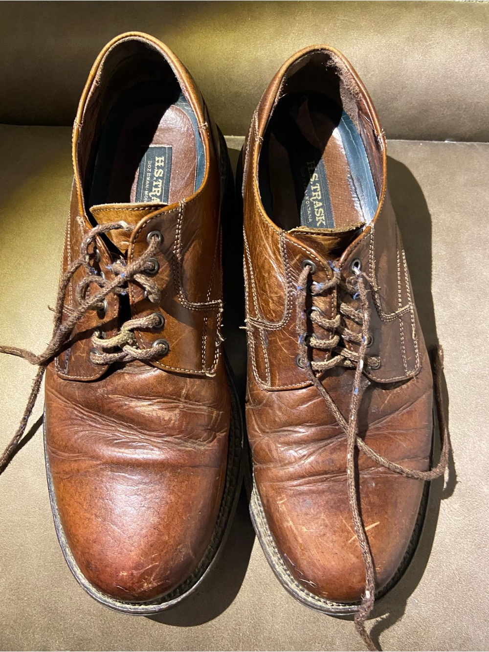 H.S. Trask Bozeman, MT Brown Leather Derby Shoes Size 10M